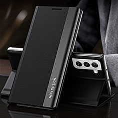 Samsung Galaxy S21 5G用手帳型 レザーケース スタンド カバー L01 サムスン ブラック
