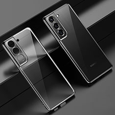 Samsung Galaxy S21 5G用極薄ソフトケース シリコンケース 耐衝撃 全面保護 クリア透明 H08 サムスン ブラック
