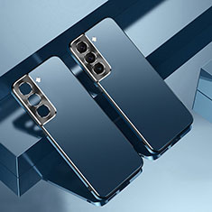Samsung Galaxy S21 5G用ハードケース プラスチック 質感もマット カバー AT1 サムスン ネイビー
