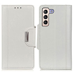 Samsung Galaxy S21 5G用手帳型 レザーケース スタンド カバー M01L サムスン ホワイト