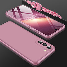 Samsung Galaxy S21 5G用ハードケース プラスチック 質感もマット 前面と背面 360度 フルカバー サムスン ローズゴールド