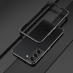 Samsung Galaxy S21 5G用ケース 高級感 手触り良い アルミメタル 製の金属製 バンパー カバー T01 サムスン ブラック