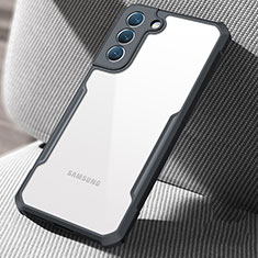 Samsung Galaxy S21 5G用極薄ソフトケース シリコンケース 耐衝撃 全面保護 クリア透明 T05 サムスン ブラック