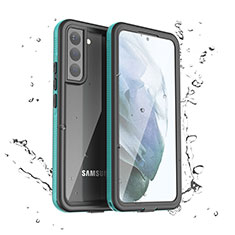 Samsung Galaxy S21 5G用完全防水ケース ハイブリットバンパーカバー 高級感 手触り良い 360度 サムスン グリーン