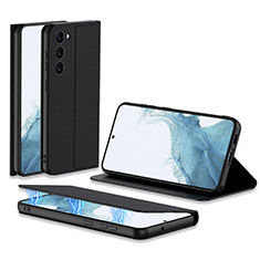 Samsung Galaxy S21 5G用手帳型 レザーケース スタンド カバー AC1 サムスン ブラック