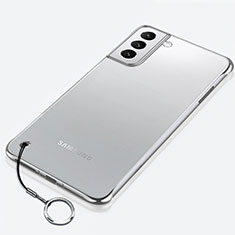 Samsung Galaxy S21 FE 5G用ハードカバー クリスタル クリア透明 H02 サムスン シルバー