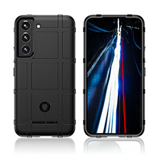 Samsung Galaxy S21 FE 5G用360度 フルカバー極薄ソフトケース シリコンケース 耐衝撃 全面保護 バンパー S07 サムスン ブラック