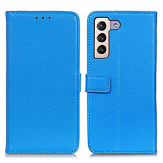 Samsung Galaxy S21 FE 5G用手帳型 レザーケース スタンド カバー D09Y サムスン ブルー