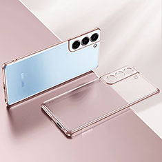 Samsung Galaxy S21 FE 5G用極薄ソフトケース シリコンケース 耐衝撃 全面保護 クリア透明 H03 サムスン ローズゴールド