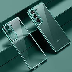 Samsung Galaxy S21 FE 5G用極薄ソフトケース シリコンケース 耐衝撃 全面保護 クリア透明 H08 サムスン グリーン