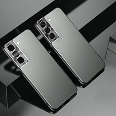 Samsung Galaxy S21 FE 5G用ケース 高級感 手触り良い アルミメタル 製の金属製 カバー サムスン グレー