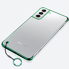 Samsung Galaxy S21 Plus 5G用ハードカバー クリスタル クリア透明 H02 サムスン グリーン