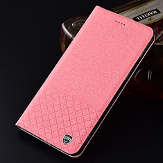 Samsung Galaxy S21 Plus 5G用手帳型 布 スタンド H12P サムスン ピンク