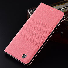 Samsung Galaxy S21 Plus 5G用手帳型 布 スタンド H14P サムスン ピンク