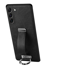 Samsung Galaxy S21 Plus 5G用ケース 高級感 手触り良いレザー柄 S05 サムスン ブラック