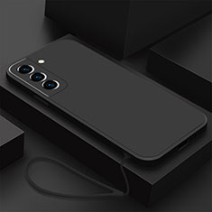 Samsung Galaxy S21 Plus 5G用360度 フルカバー極薄ソフトケース シリコンケース 耐衝撃 全面保護 バンパー S02 サムスン ブラック