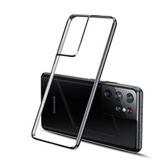 Samsung Galaxy S21 Ultra 5G用極薄ソフトケース シリコンケース 耐衝撃 全面保護 クリア透明 H01 サムスン ブラック
