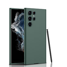 Samsung Galaxy S21 Ultra 5G用360度 フルカバー極薄ソフトケース シリコンケース 耐衝撃 全面保護 バンパー D02 サムスン グリーン