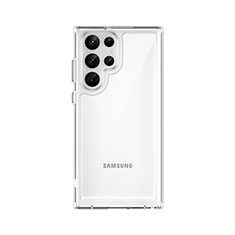 Samsung Galaxy S21 Ultra 5G用ハイブリットバンパーケース クリア透明 プラスチック カバー M03 サムスン クリア