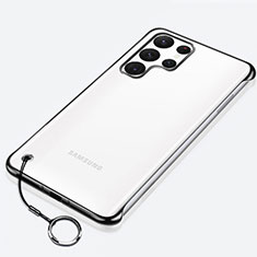 Samsung Galaxy S21 Ultra 5G用ハードカバー クリスタル クリア透明 H02 サムスン ブラック