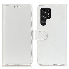 Samsung Galaxy S21 Ultra 5G用手帳型 レザーケース スタンド カバー M07L サムスン ホワイト