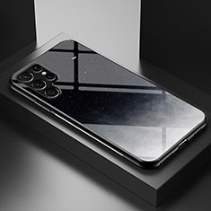 Samsung Galaxy S21 Ultra 5G用ハイブリットバンパーケース プラスチック 星空 鏡面 カバー S01 サムスン ブラック