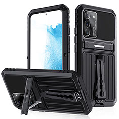 Samsung Galaxy S22 5G用ハイブリットバンパーケース スタンド プラスチック 兼シリコーン カバー A02 サムスン ブラック
