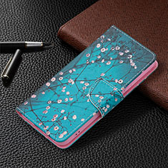 Samsung Galaxy S22 5G用手帳型 レザーケース スタンド パターン カバー B01F サムスン ネイビー