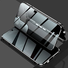 Samsung Galaxy S22 5G用ケース 高級感 手触り良い アルミメタル 製の金属製 360度 フルカバーバンパー 鏡面 カバー M02 サムスン ブラック