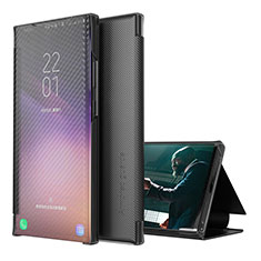 Samsung Galaxy S22 5G用手帳型 レザーケース スタンド カバー ZL1 サムスン ブラック