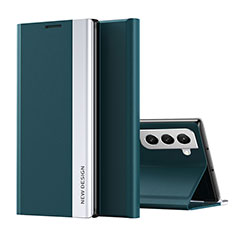 Samsung Galaxy S22 Plus 5G用手帳型 レザーケース スタンド カバー サムスン グリーン