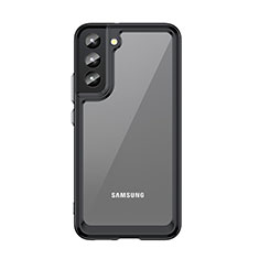 Samsung Galaxy S22 Plus 5G用ハイブリットバンパーケース クリア透明 プラスチック カバー M03 サムスン ブラック