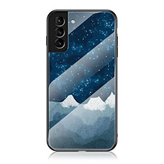 Samsung Galaxy S22 Plus 5G用ハイブリットバンパーケース プラスチック 星空 鏡面 カバー サムスン ネイビー