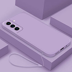 Samsung Galaxy S22 Plus 5G用360度 フルカバー極薄ソフトケース シリコンケース 耐衝撃 全面保護 バンパー S02 サムスン パープル