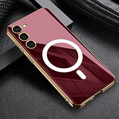 Samsung Galaxy S22 Plus 5G用極薄ソフトケース シリコンケース 耐衝撃 全面保護 Mag-Safe 磁気 Magnetic AC1 サムスン レッド