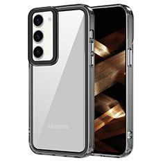Samsung Galaxy S22 Plus 5G用ハイブリットバンパーケース クリア透明 プラスチック カバー AC1 サムスン ブラック