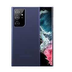 Samsung Galaxy S22 Ultra 5G用極薄ケース クリア透明 プラスチック 質感もマットU03 サムスン ネイビー
