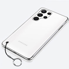 Samsung Galaxy S22 Ultra 5G用ハードカバー クリスタル クリア透明 H02 サムスン シルバー