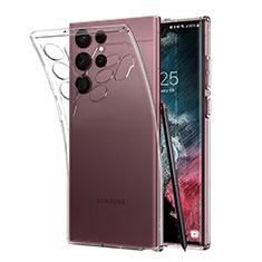 Samsung Galaxy S22 Ultra 5G用極薄ソフトケース シリコンケース 耐衝撃 全面保護 クリア透明 T18 サムスン クリア