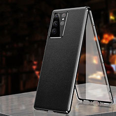 Samsung Galaxy S22 Ultra 5G用360度 フルカバー ケース 高級感 手触り良い アルミメタル 製の金属製 D01 サムスン ブラック