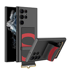 Samsung Galaxy S22 Ultra 5G用ハードケース プラスチック 質感もマット カバー AC1 サムスン レッド・ブラック