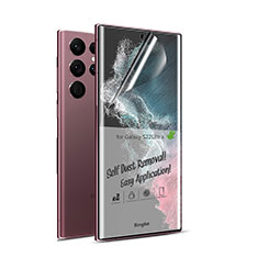 Samsung Galaxy S22 Ultra 5G用高光沢 液晶保護フィルム フルカバレッジ画面 F01 サムスン クリア