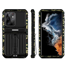 Samsung Galaxy S23 Ultra 5G用ハイブリットバンパーケース スタンド プラスチック 兼シリコーン カバー A02 サムスン マルチカラー