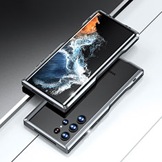 Samsung Galaxy S23 Ultra 5G用ケース 高級感 手触り良い アルミメタル 製の金属製 バンパー カバー A02 サムスン グレー