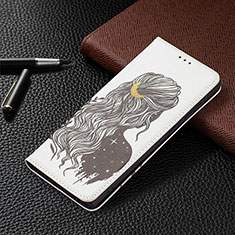 Samsung Galaxy S23 Ultra 5G用手帳型 レザーケース スタンド パターン カバー B03F サムスン グレー