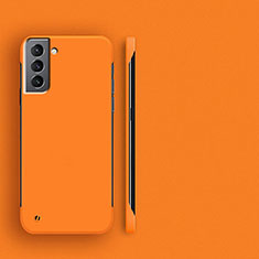 Samsung Galaxy S24 5G用ハードケース プラスチック 質感もマット カバー M01 サムスン オレンジ
