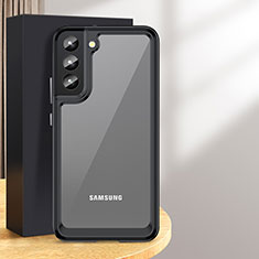 Samsung Galaxy S24 5G用ハイブリットバンパーケース クリア透明 プラスチック カバー M03 サムスン ブラック