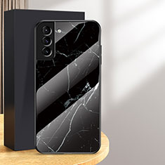 Samsung Galaxy S24 5G用ハイブリットバンパーケース プラスチック 鏡面 カバー サムスン ブラック
