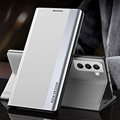 Samsung Galaxy S24 5G用手帳型 レザーケース スタンド カバー L01 サムスン ホワイト
