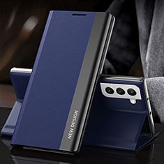 Samsung Galaxy S24 5G用手帳型 レザーケース スタンド カバー L01 サムスン ネイビー